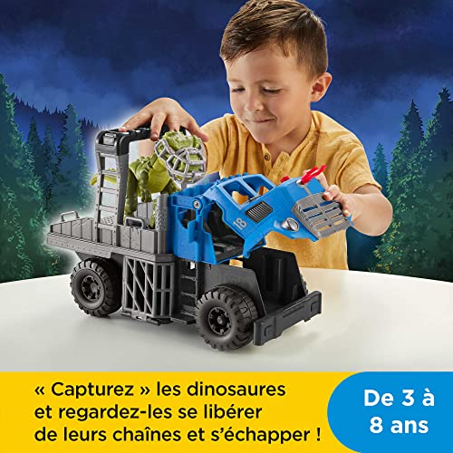 <think>
Okay, I need to optimize this product title for Fisher-Price Imaginext's Jurassic World dinosaur truck. The user