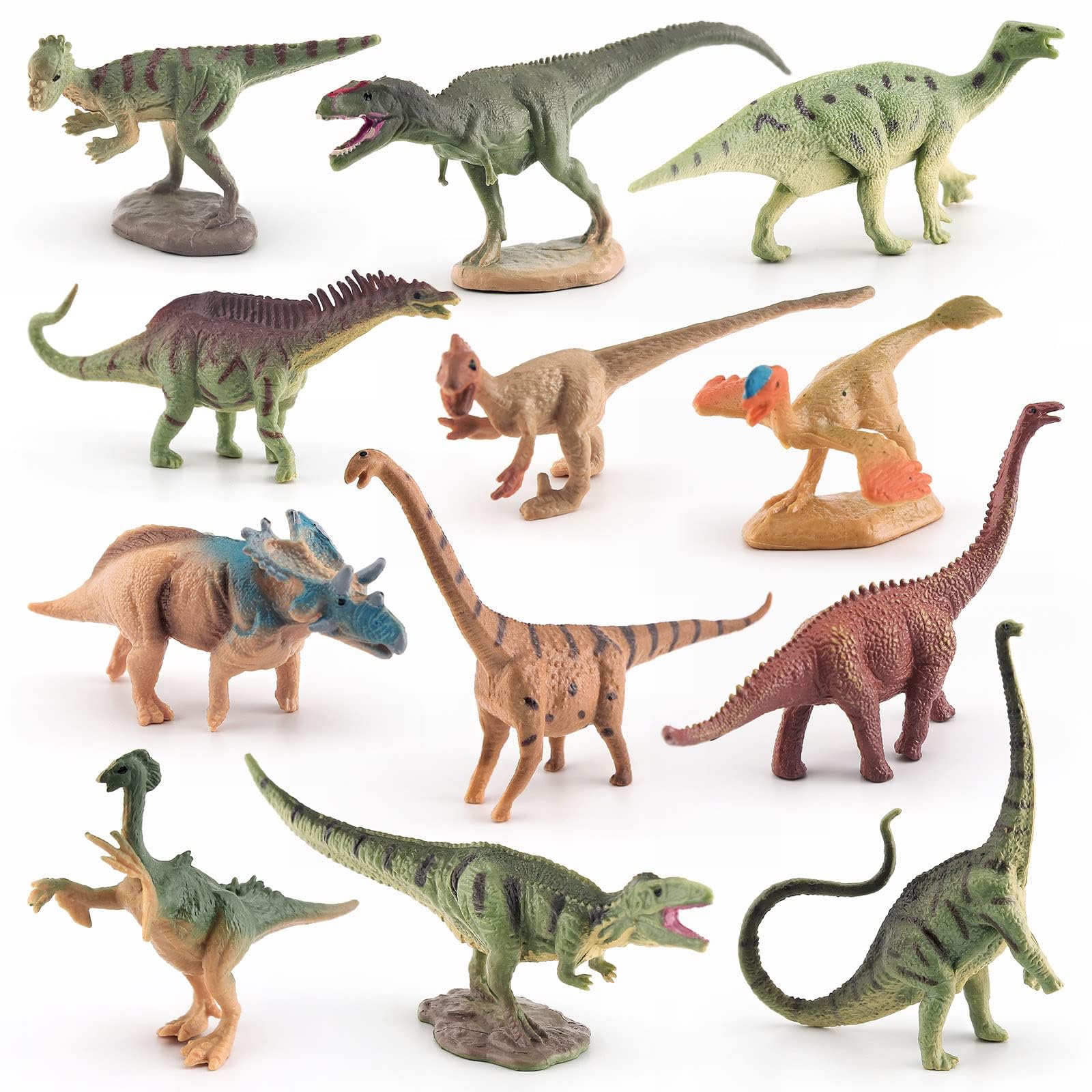 Dinosaures ZOSIGN Jouet Éducatif pour Enfants 12 Pièces Cadeau d'Anniversaire Figurines Réalistes